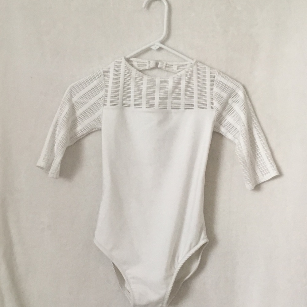 White Dance Leotard NEVER WORN